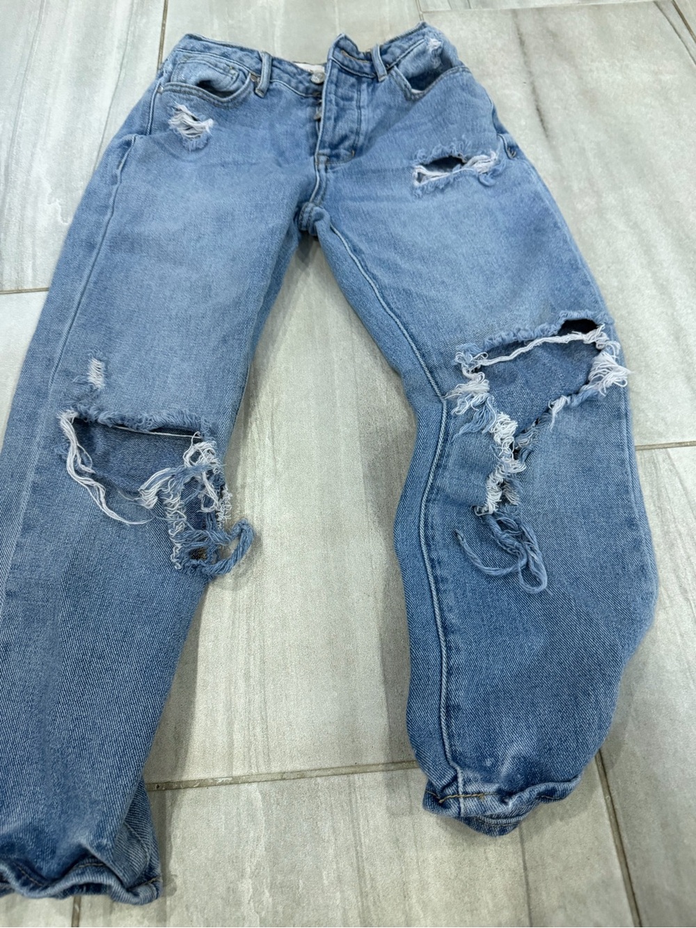 PacSun Light Blue Distressed Boyfriend Jeans